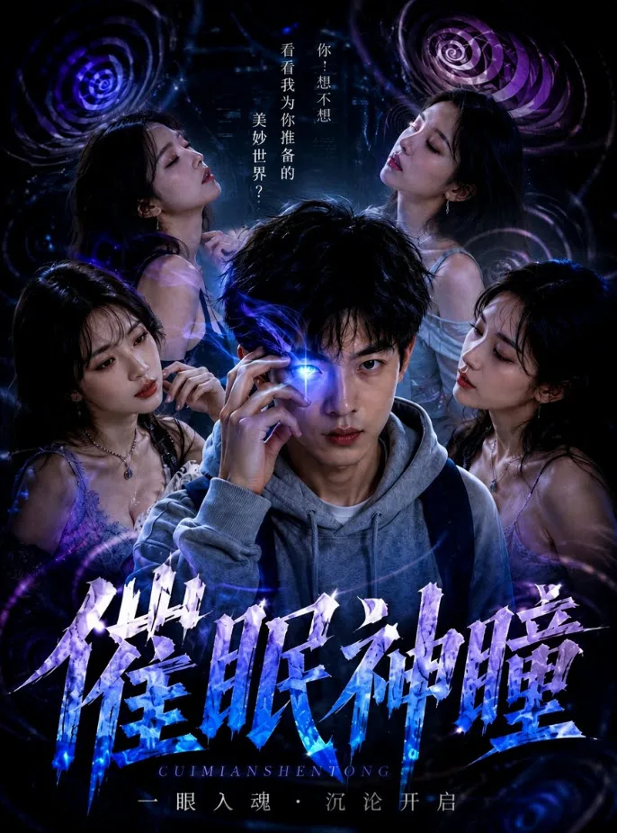 动态漫剧《催眠神瞳》封面，都市奇幻悬疑题材